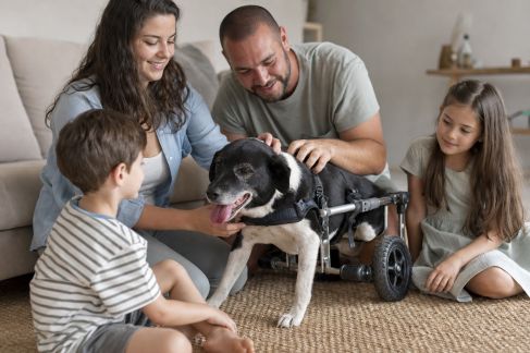 Témoignage d'une famille vivant avec un chien atteint de handicap : organisation et qualité de vie
