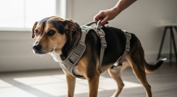 Analyse d’un harnais ergonomique pour chiens à mobilité réduite : facilité et bien-être